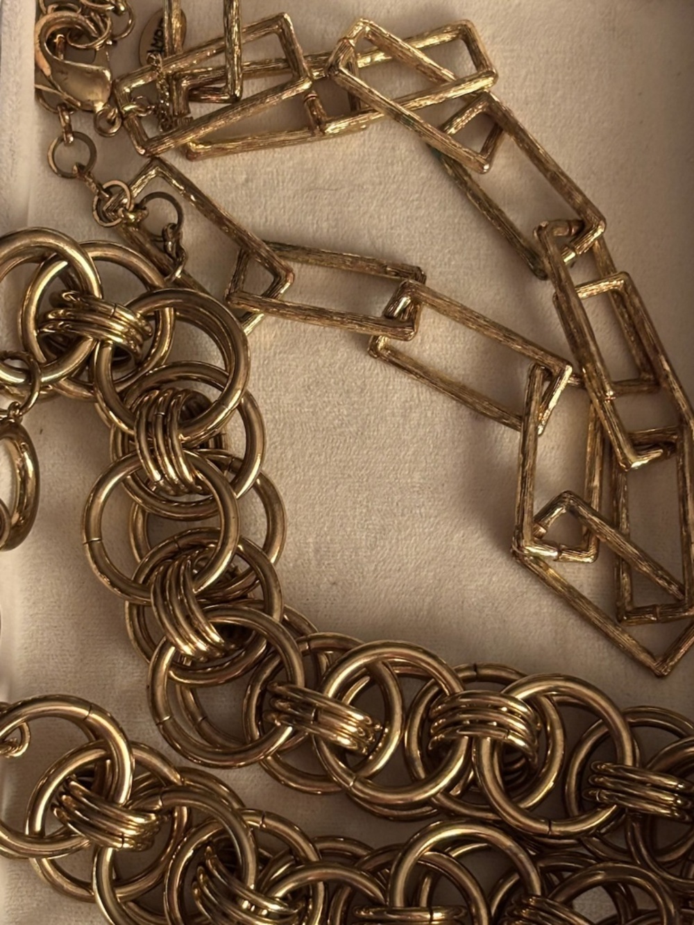 Banana Republic & Amrita Singh Gold Tone Link Necklace Bundle | 2-Piece Set